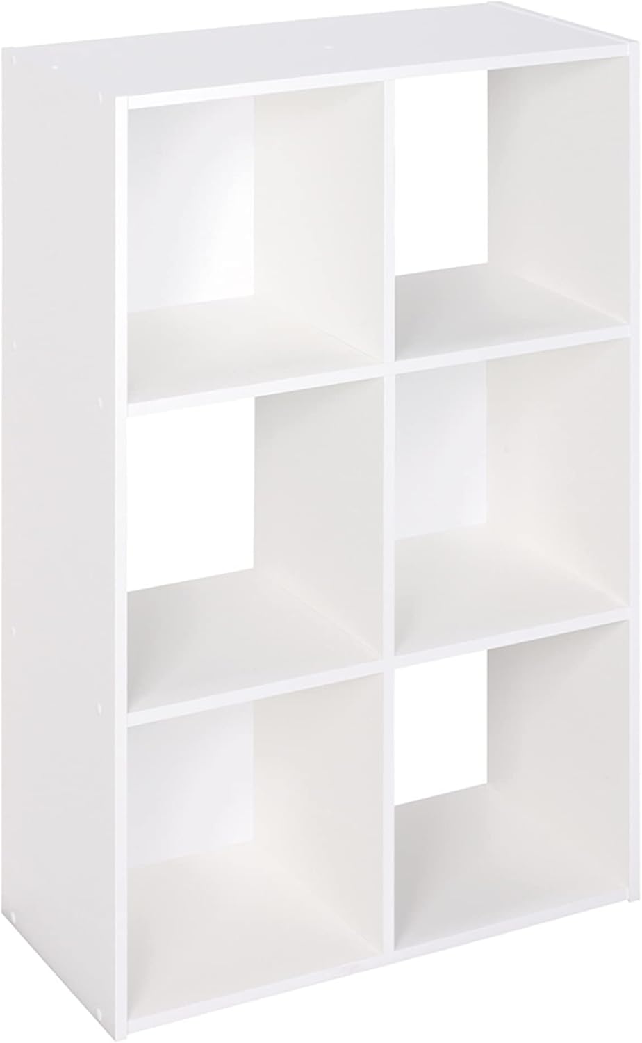 ClosetMaid 9 Cube Laminated Wood Reversible Stackable Open Bookcase Display Shelf Storage Organizer for Home and Office Organization, White